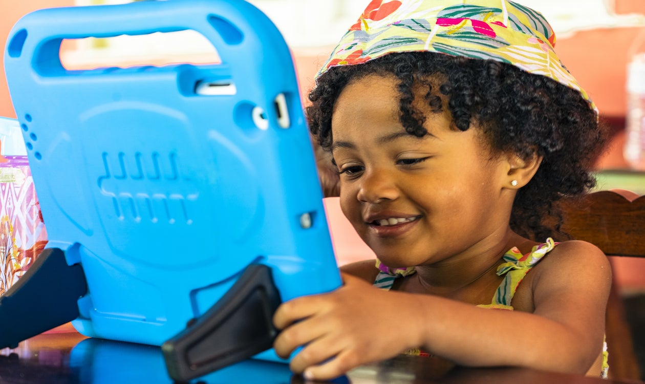 Child with Tablet