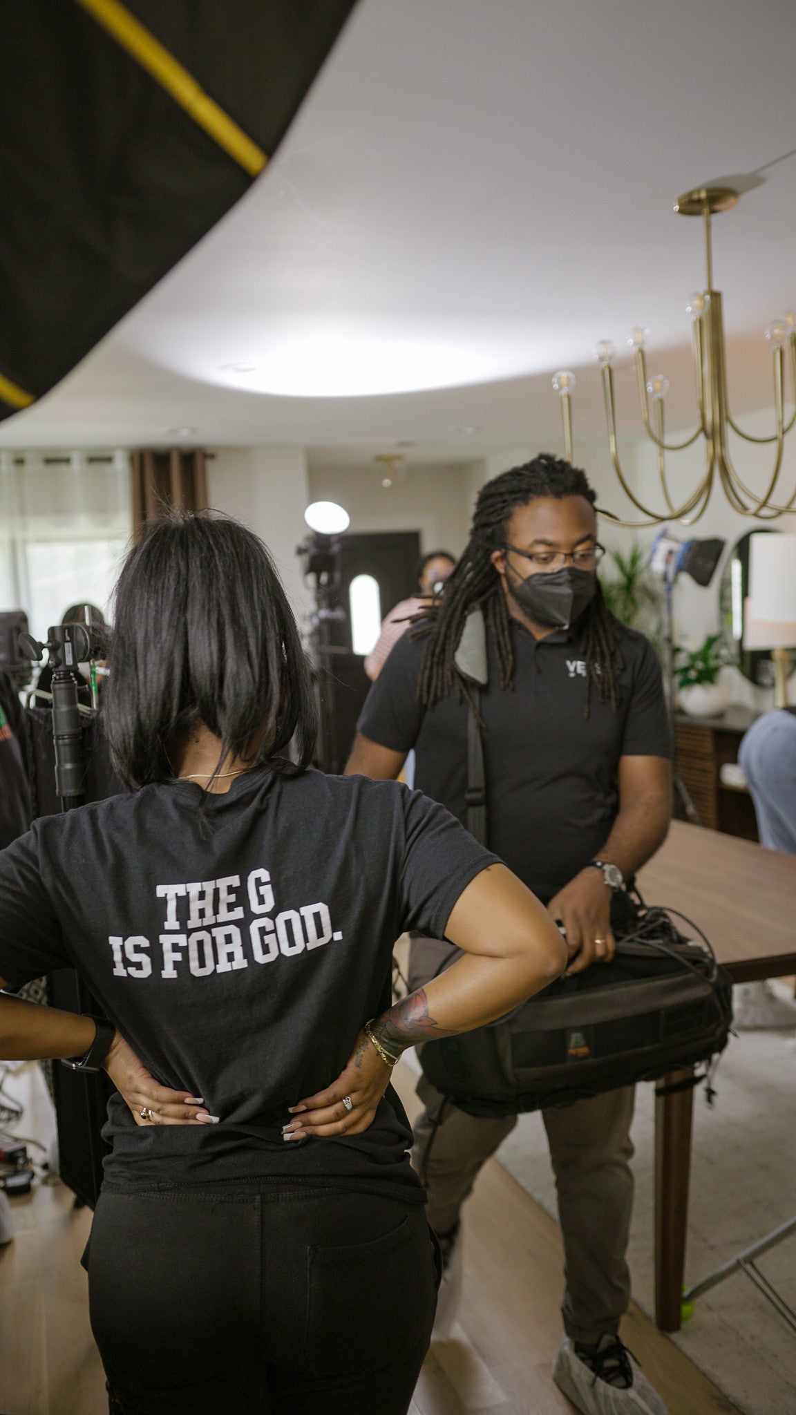 Production Team preparing at workplace