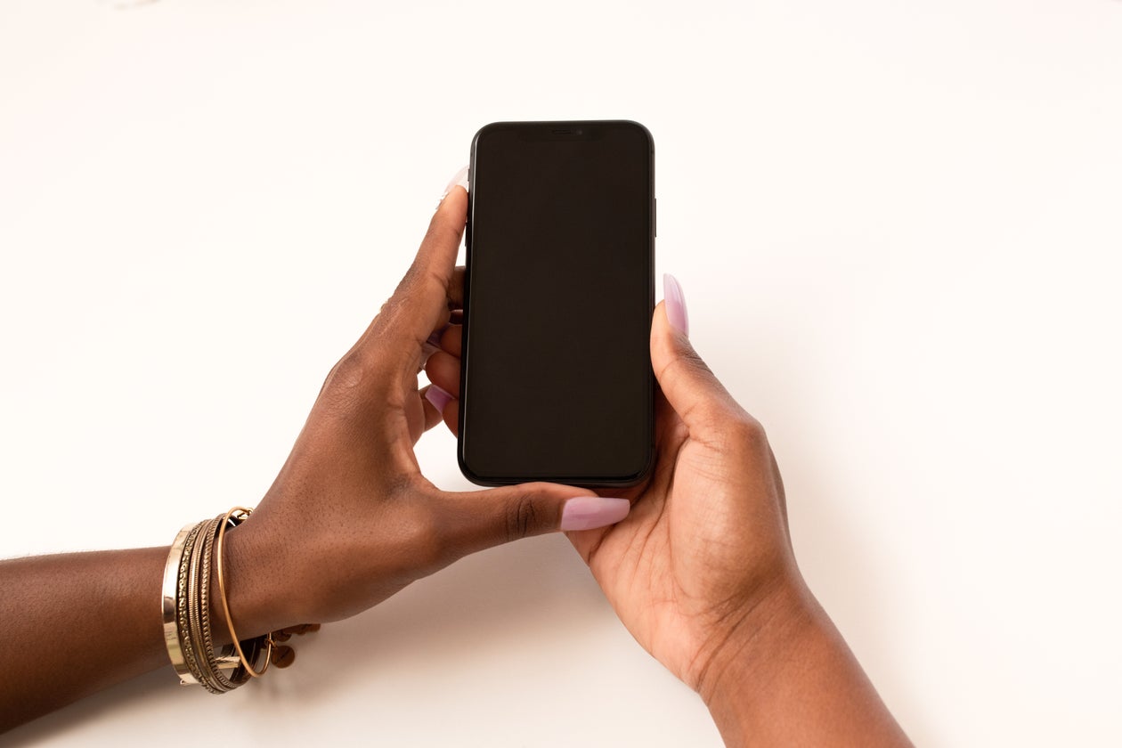 Woman holding a phone