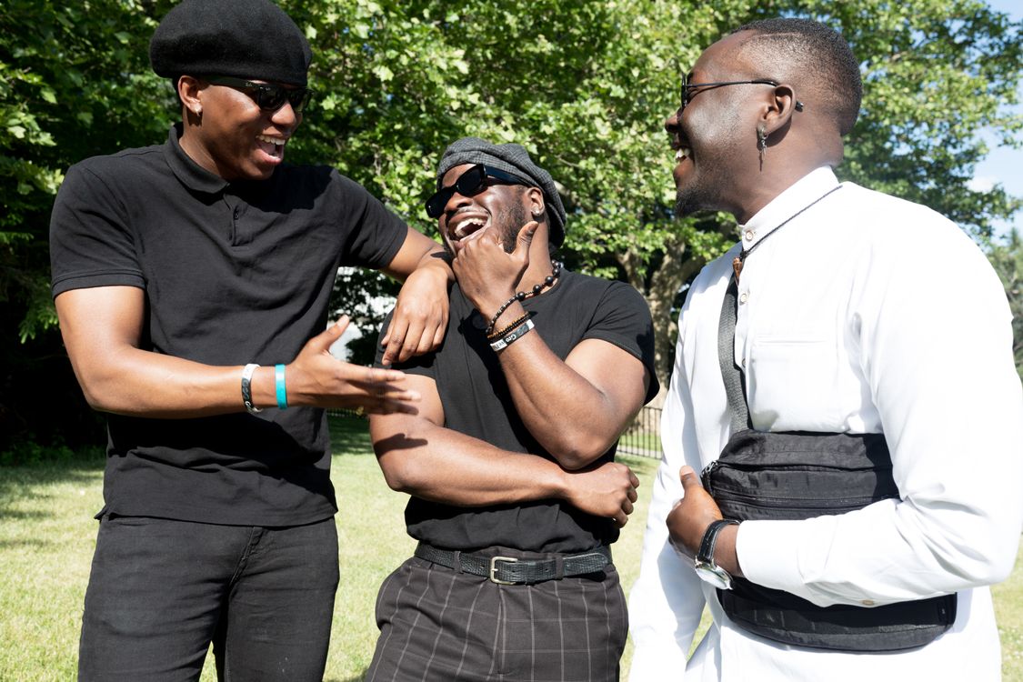 Black men standing