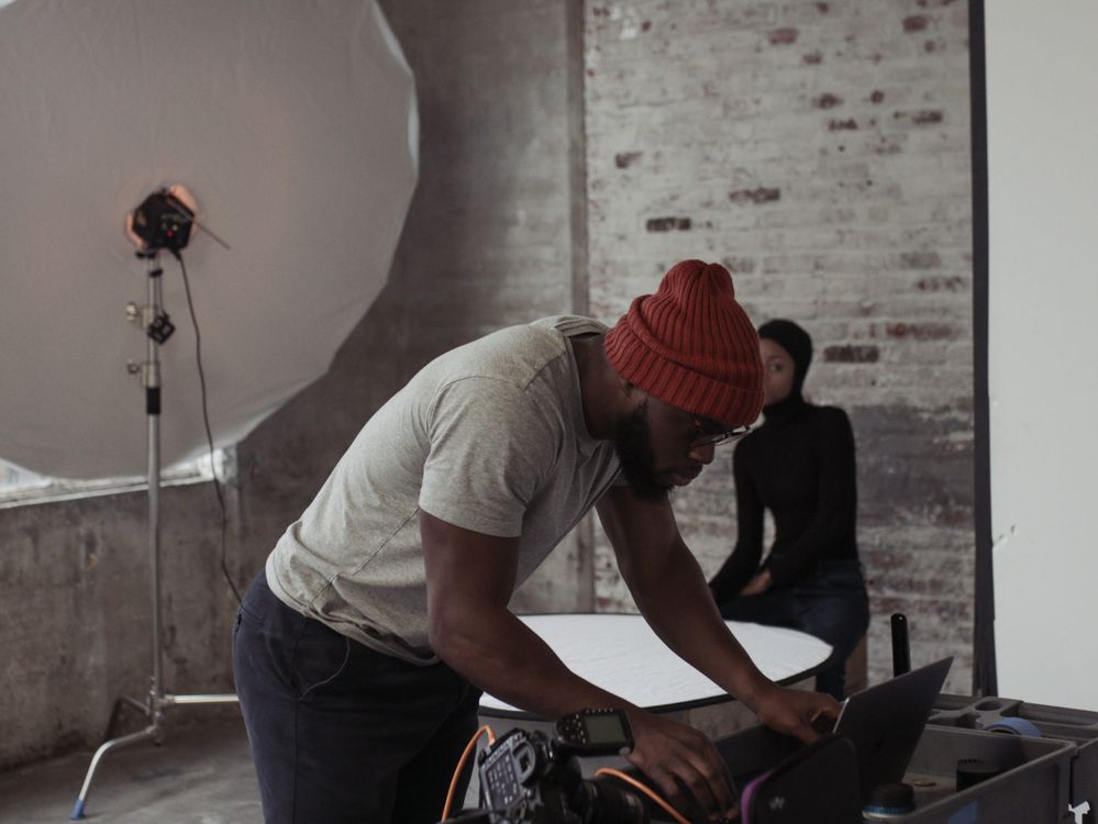 Man at photo shoot
