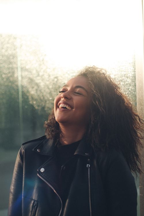 Woman smiling