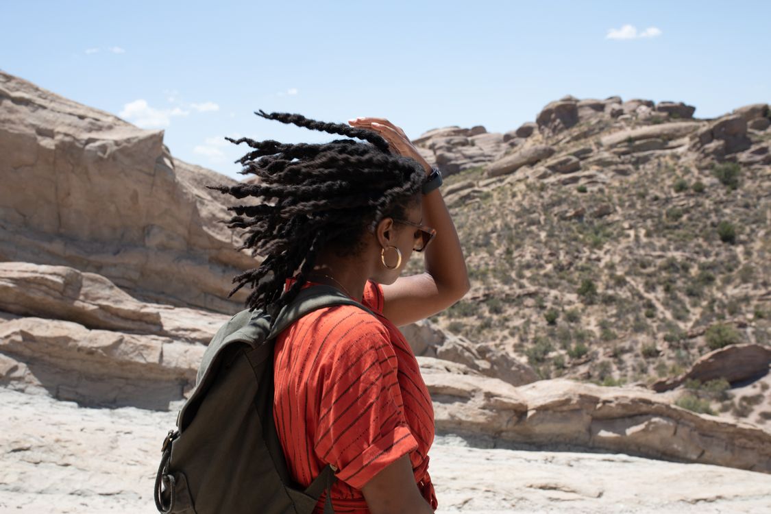woman in desert