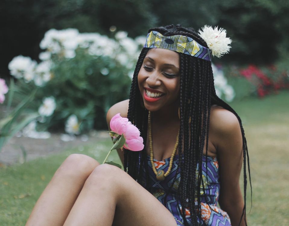 Woman with flower