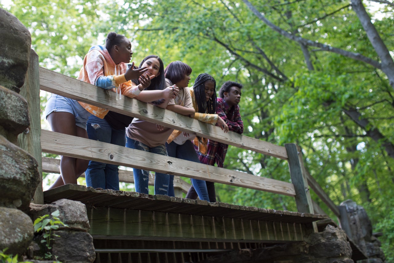 Children exploring nature outdoors