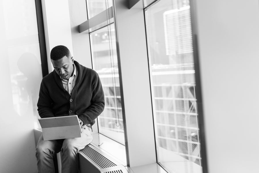 Black professional financial consultant
