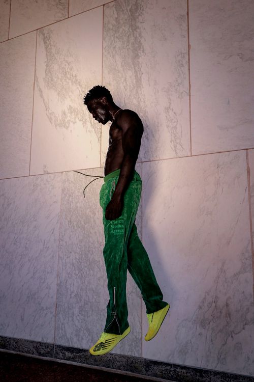 Man with no shirt