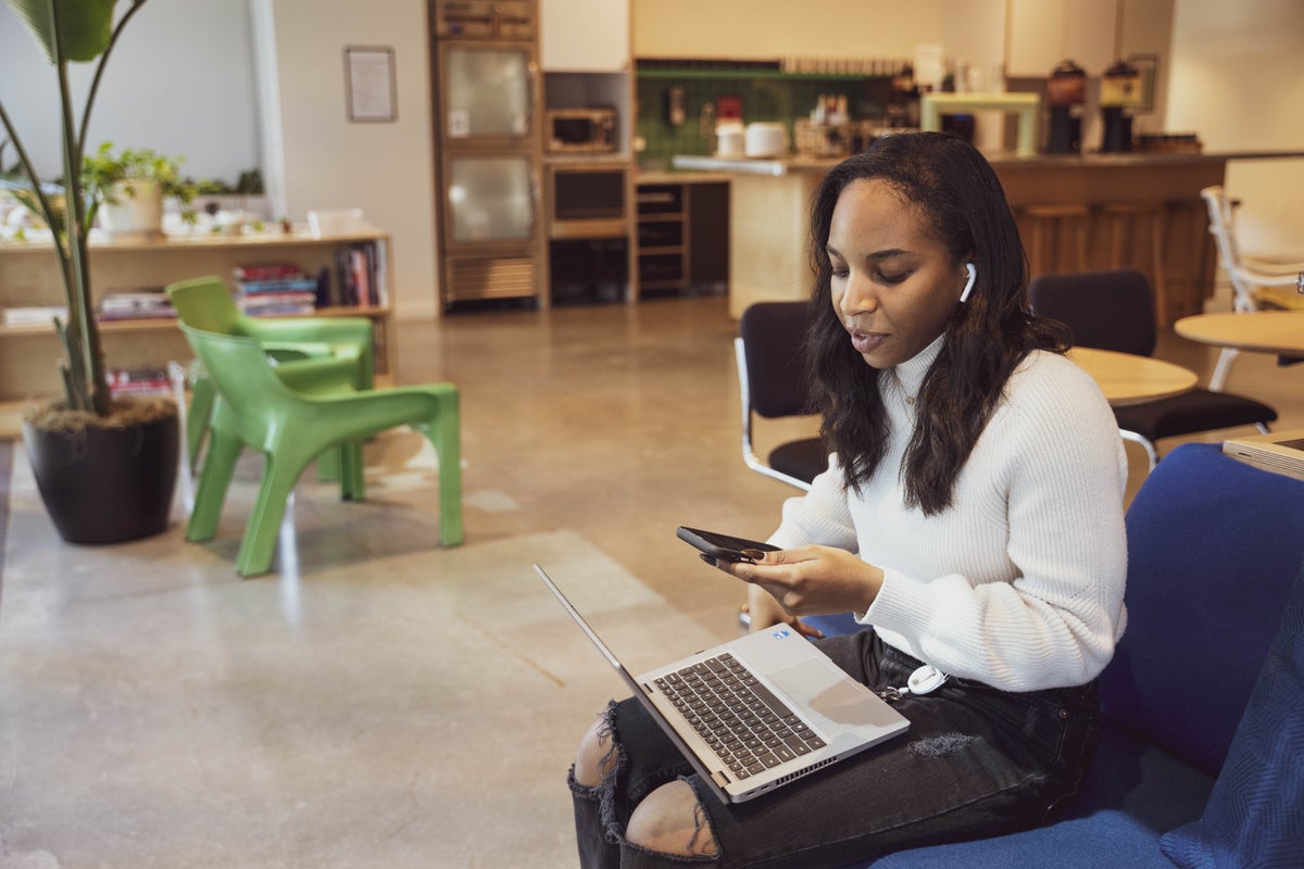 BIPOC entrepreneur working on their business