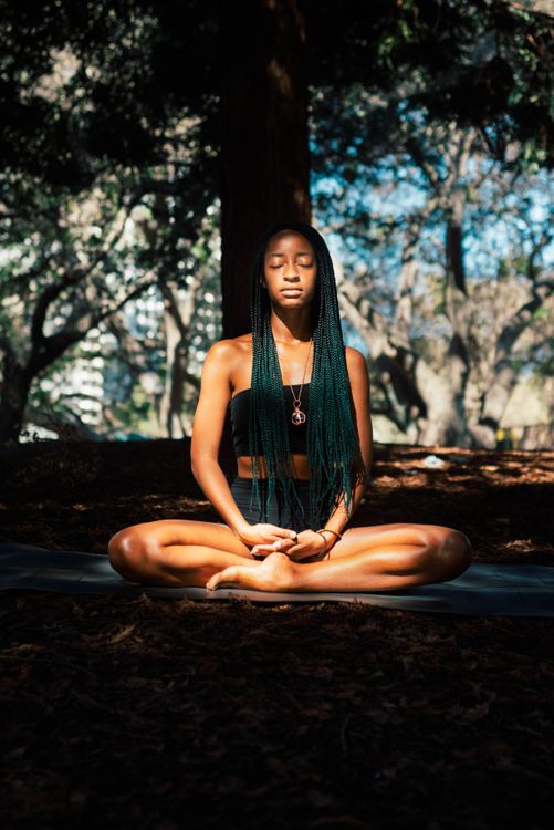 Woman yoga pose