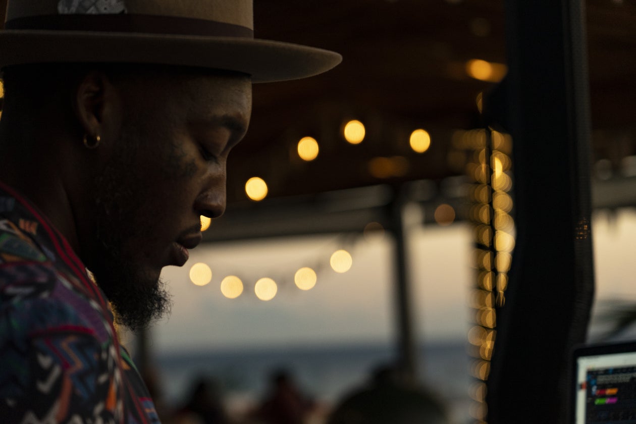 Man at the Sunset Party