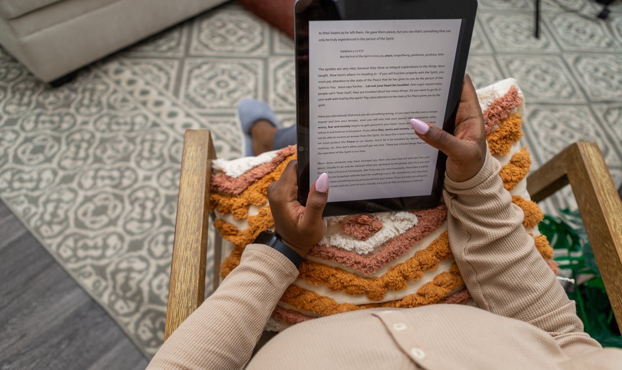 Woman Reading an eBook