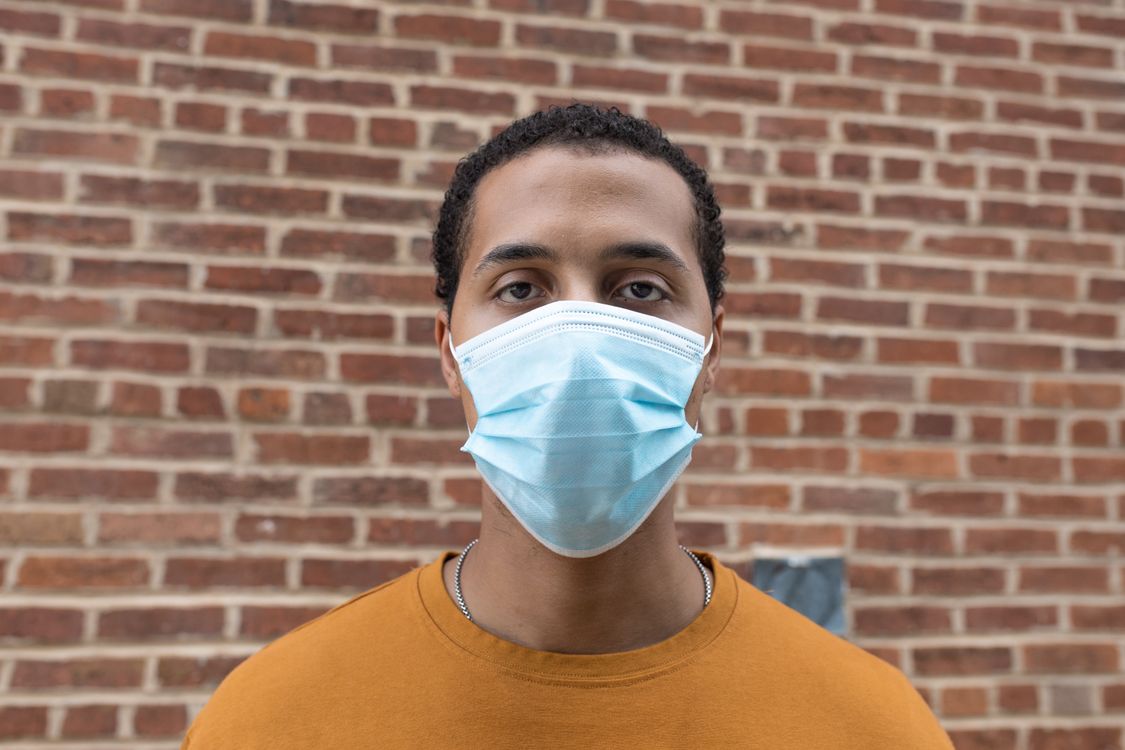 Man with face mask