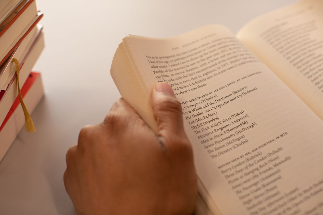 Man reading book