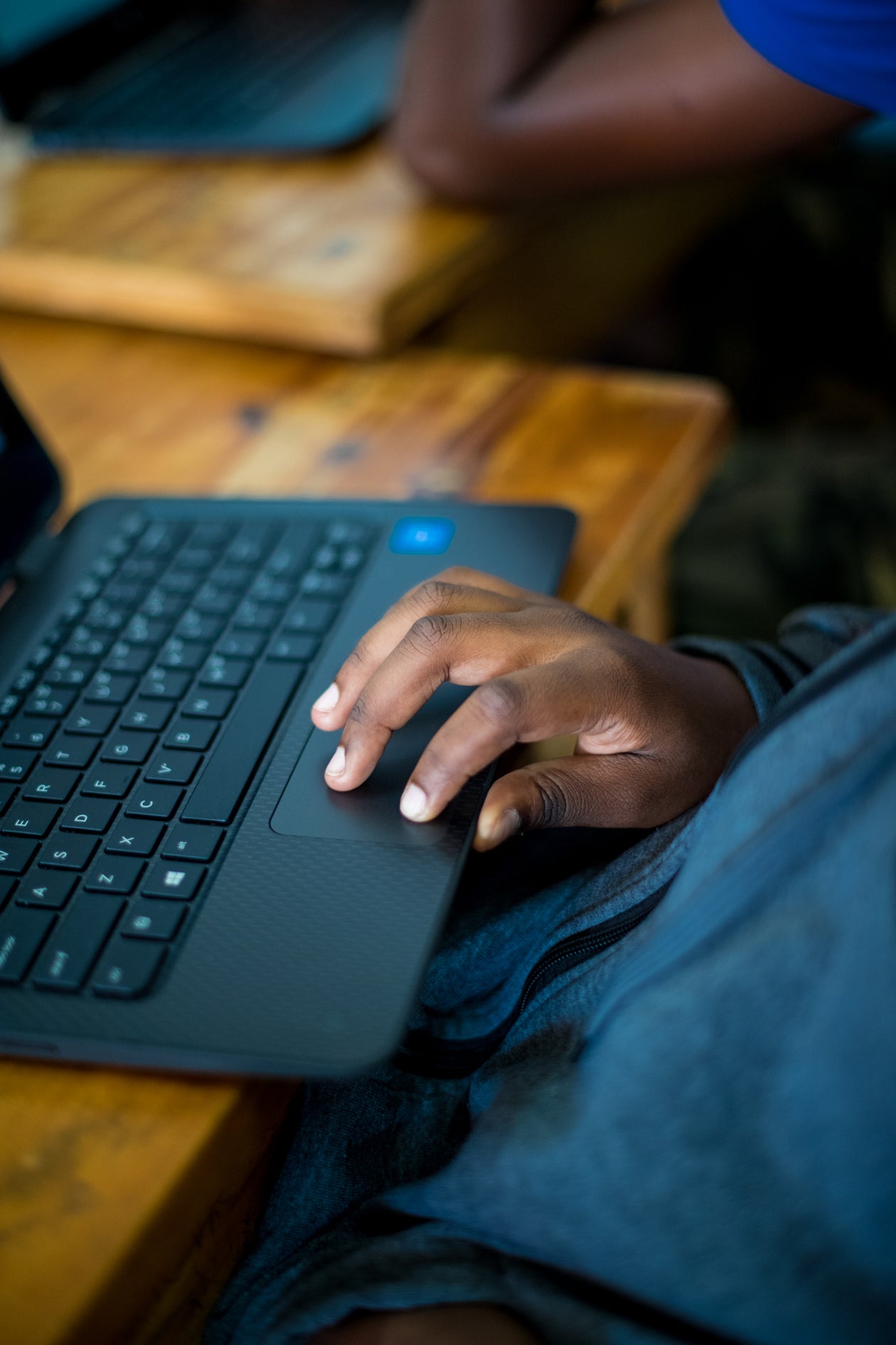 Teen Hands on Laptop