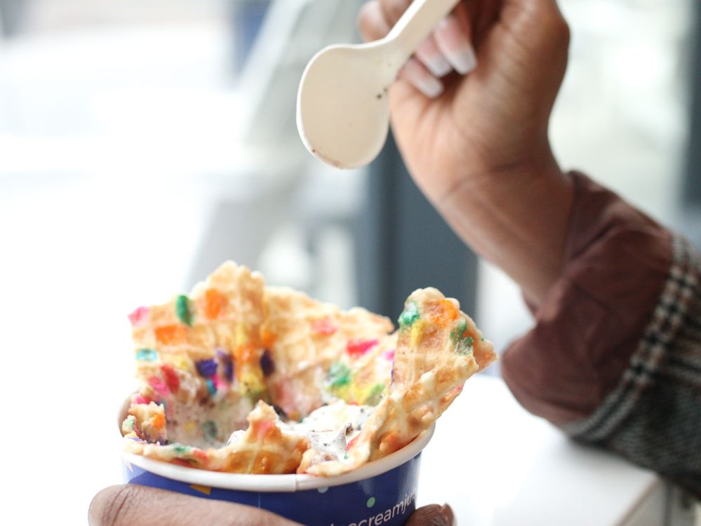 Girl eating ice cream