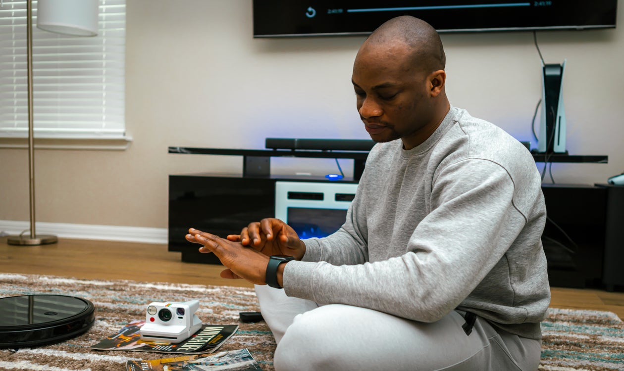 Man Using a Smartwatch