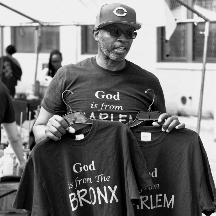 Man selling shirts