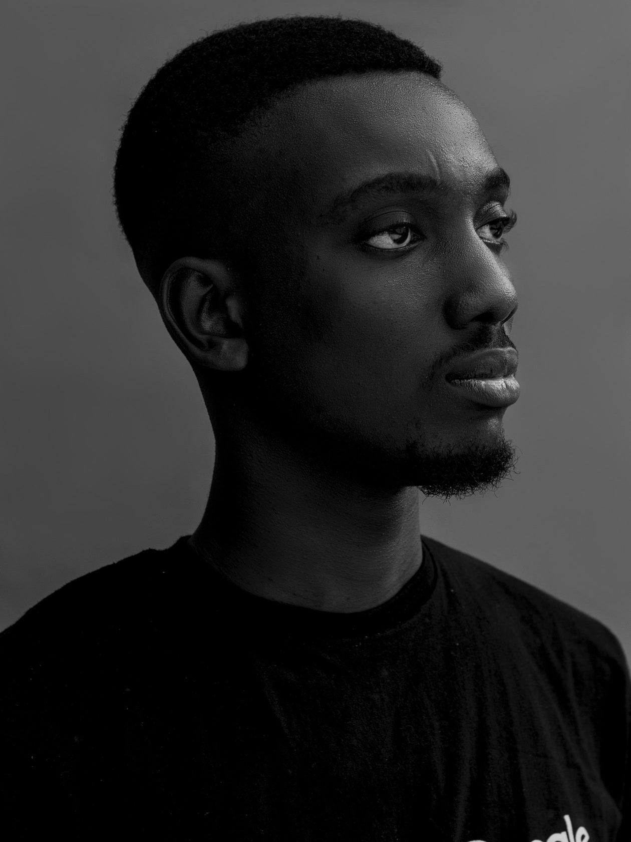 black and white portrait