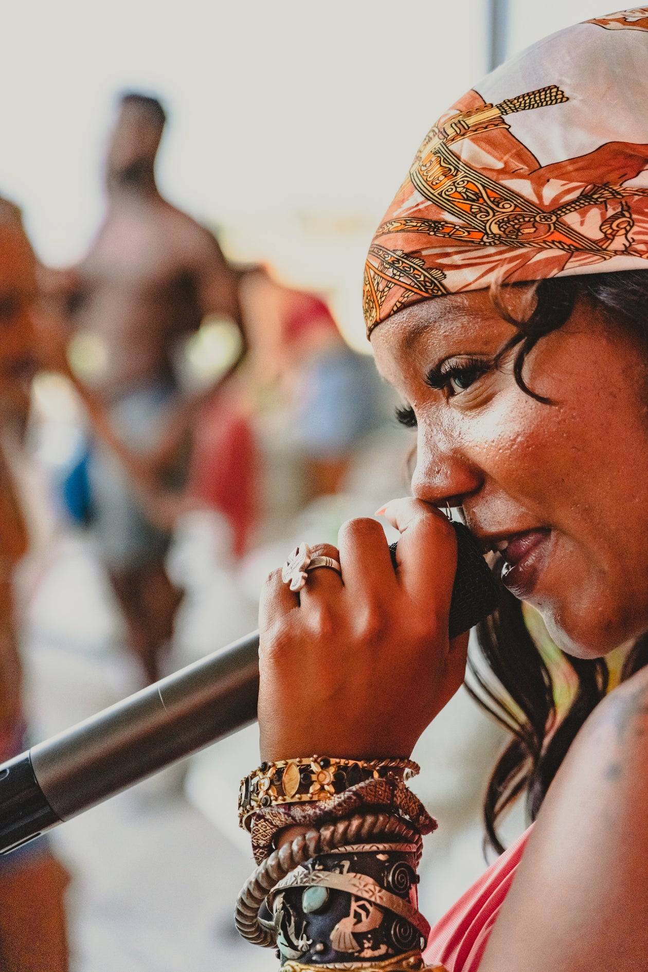 Close-Up Photo of Female Singer