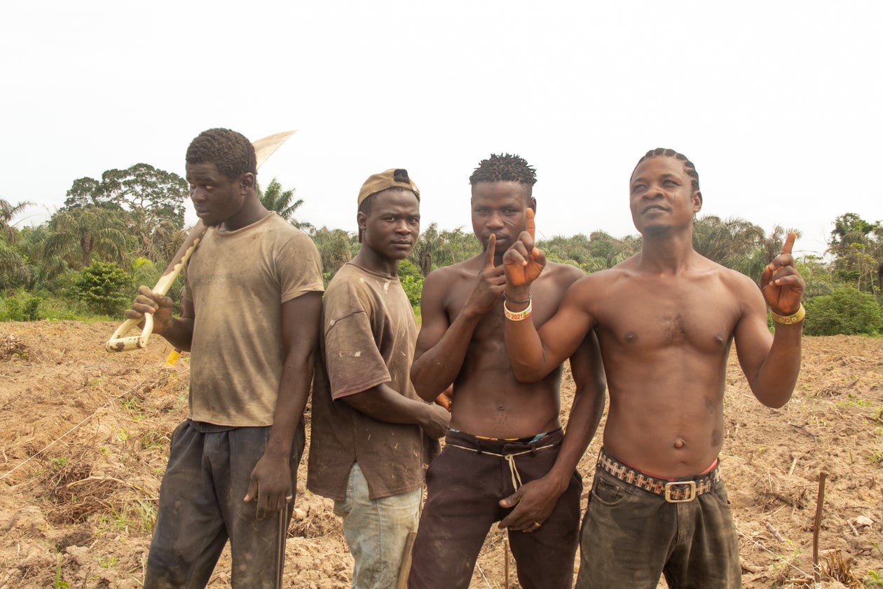 Men working outdoors