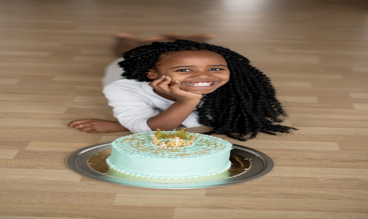 Girl with Birthday Cake