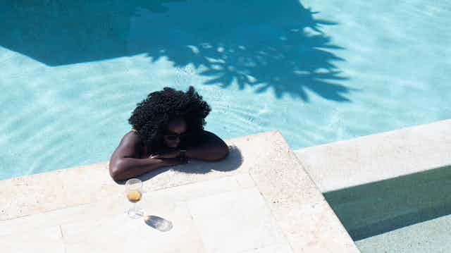 Woman Poolside