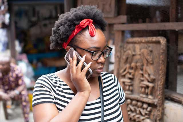 Woman on phone