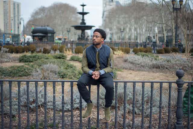 Man sitting in park