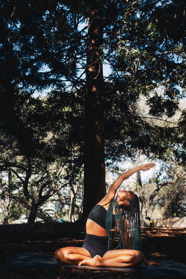 Woman yoga pose