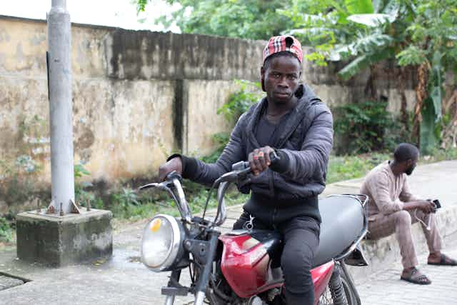 Man on motocycle