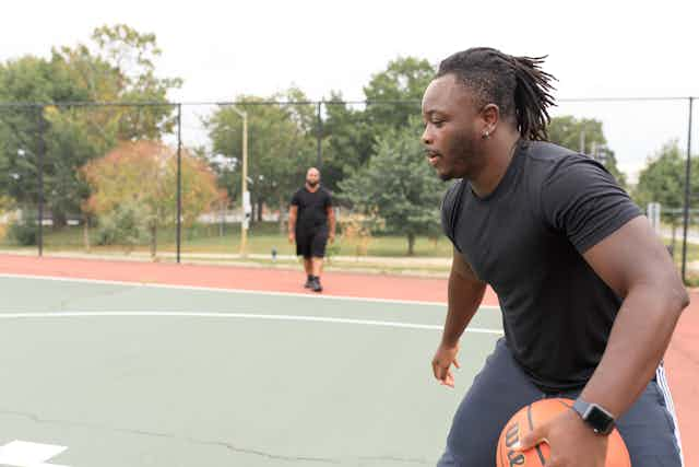 Playing Basketball