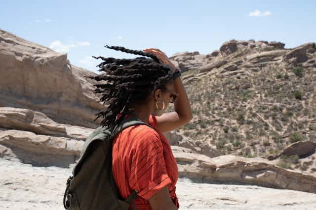 woman in desert