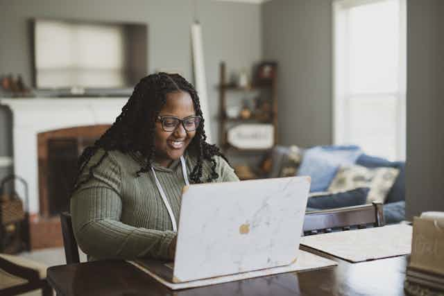 Online Learning: Student on Laptop