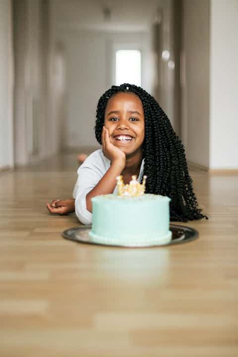Girl with Birthday Cake