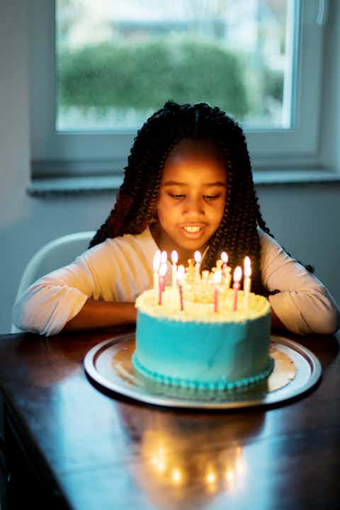 Girl Celebrating Birthday