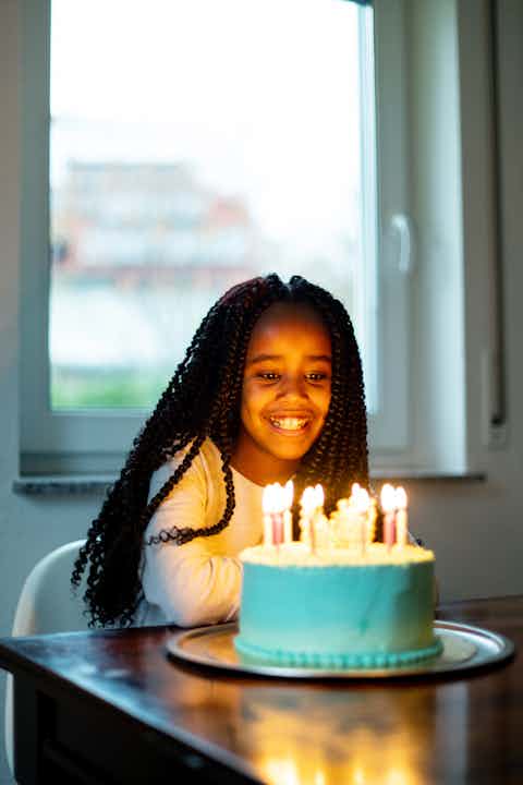Girl with Birthday Candles