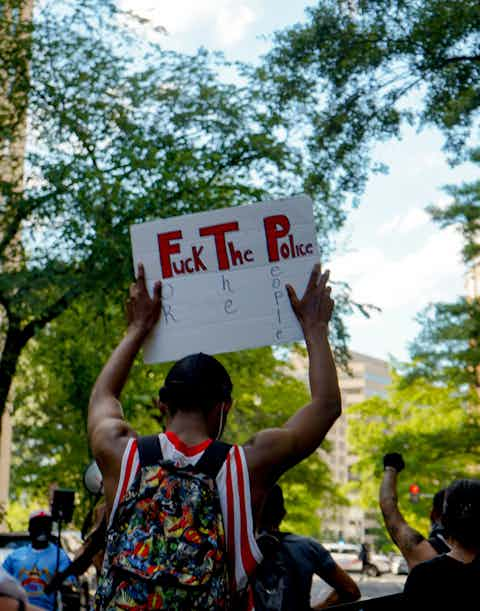 Man protesting