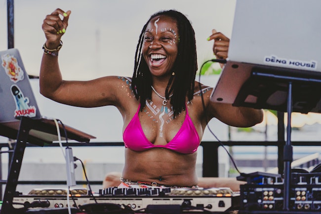 Female DJ at Music Fest