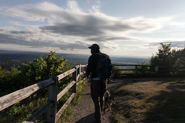 Man exploring mountain