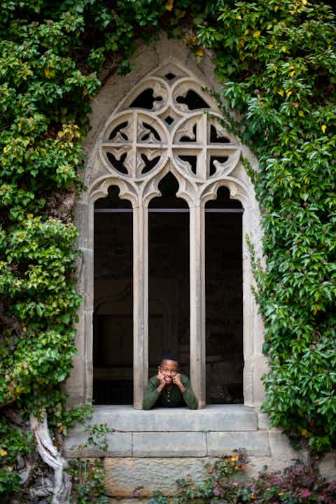 Young Boy in Castle